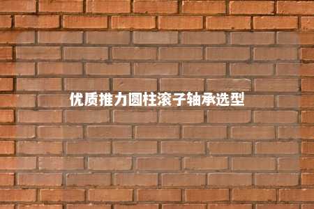 优质推力圆柱滚子轴承选型 